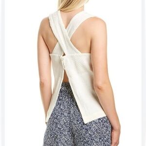 NWT Madewell Ottoman Jacquard Cross-Back Tank Top Sz S